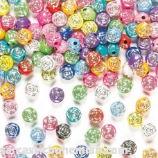 Baker Ross Rose Sparkle Beads for Children for Crafts and Jewellery Making Pack of 400 B00RXT75WW